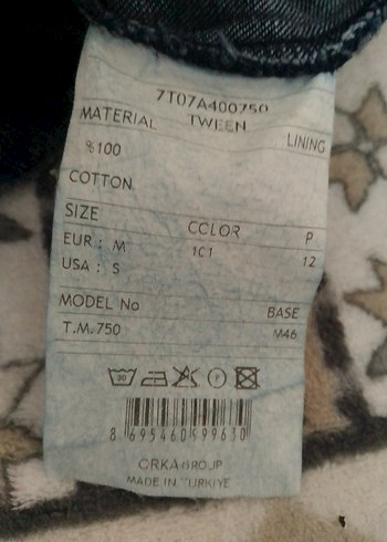 Düğmeli Kadın Mavi Denim Ceket - Görsel 8