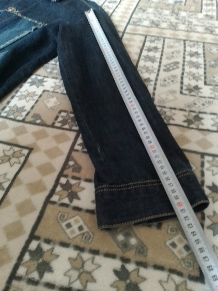 Düğmeli Kadın Mavi Denim Ceket - Görsel 5