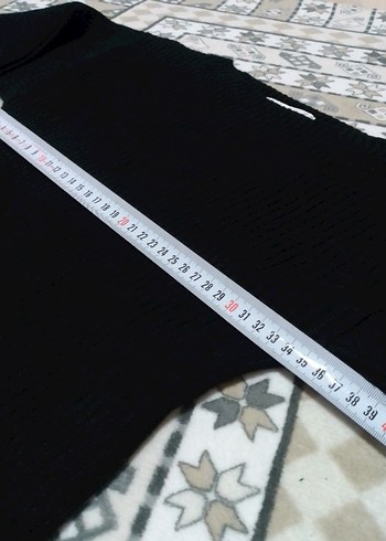 Siyah Uzun Kollu Örgü Kadın Kazak - Görsel 3