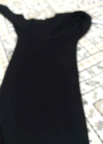 Siyah Uzun Kollu Örgü Kadın Kazak - Görsel 6