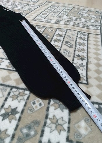 Siyah Uzun Kollu Örgü Kadın Kazak - Görsel 4