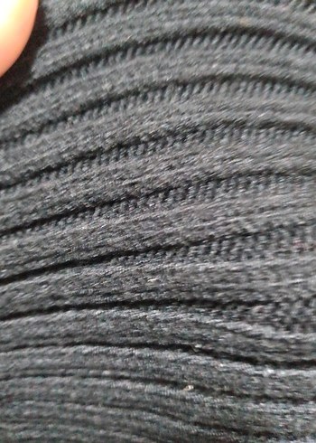 Siyah Uzun Kollu Örgü Kadın Kazak - Görsel 7