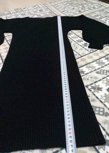 Siyah Uzun Kollu Örgü Kadın Kazak - Görsel 2