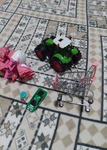 Yeşil Oyuncak Traktör Araba - Görsel 6