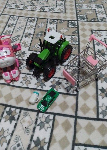 Yeşil Oyuncak Traktör Araba - Görsel 5