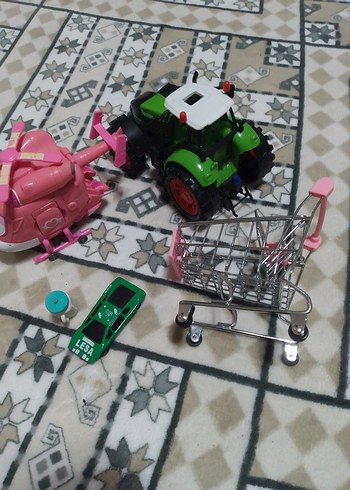 Yeşil Oyuncak Traktör Araba - Görsel 7