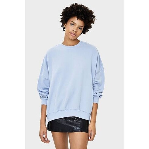 Bershka Açık Mavi Sweatshirt