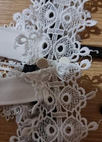 xs Beden beyaz Renk Dantelli Büstiyer Crop