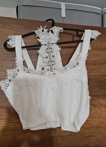 BSL FASHION Dantelli Büstiyer Crop