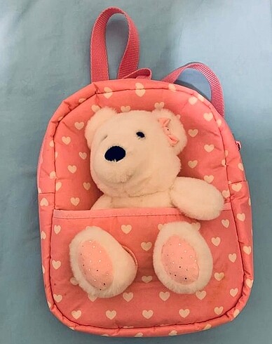 Lcw kız çocuk peluş ayıcıklı çanta