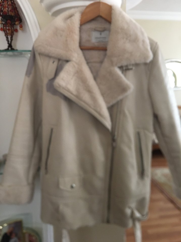 Stradivarius Kürklü Biker Ceket mont - Görsel 3