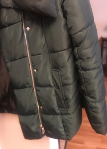 Defacto Koyu Yeşil Şişme mont - Görsel 4