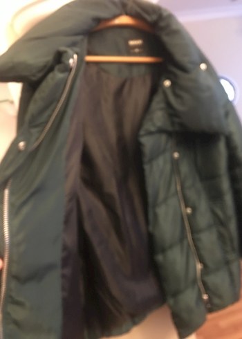 Defacto Koyu Yeşil Şişme mont - Görsel 5