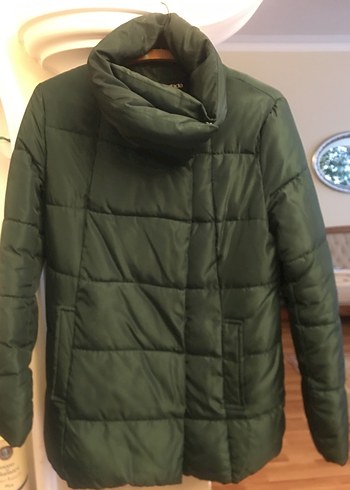 Defacto Koyu Yeşil Şişme mont - Görsel 2