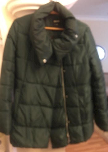 Defacto Koyu Yeşil Şişme mont - Görsel 3