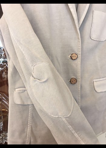 Düğmeli Gri Kadın Ceket - Görsel 4