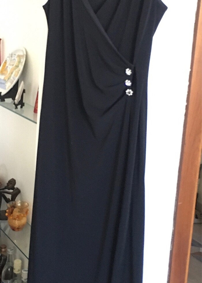 Siyah şık elbise - Görsel 2