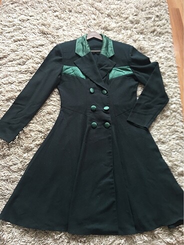 Vintage Krep kumaş gömlek elbise - Görsel 7