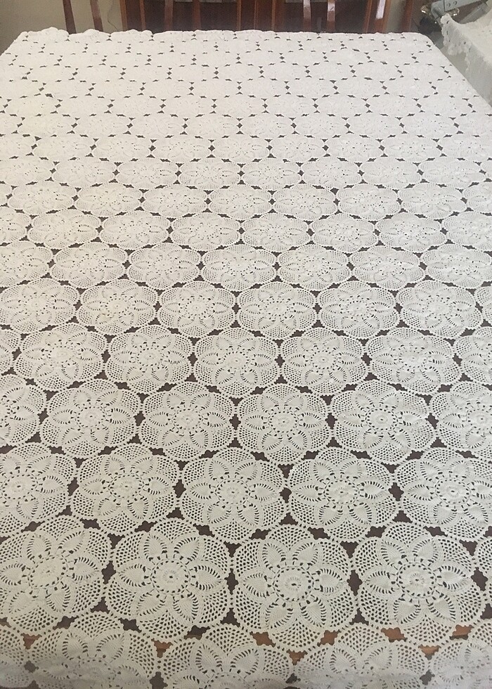 Antika dantel kare masa örtüsü - Görsel 4