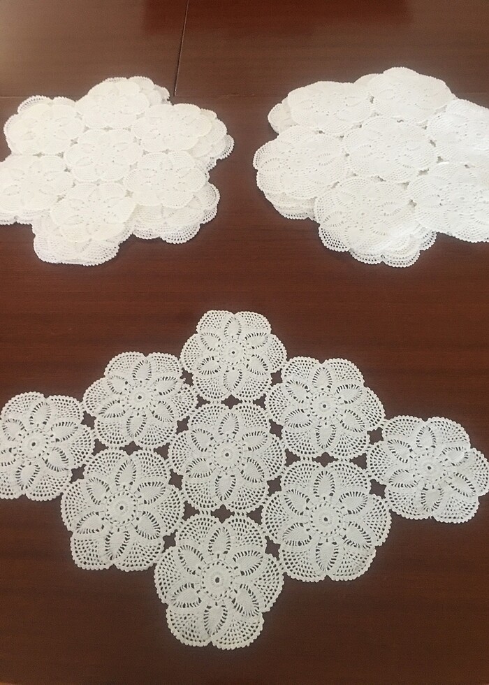 Antika dantel salon örtü takımı - Görsel 2