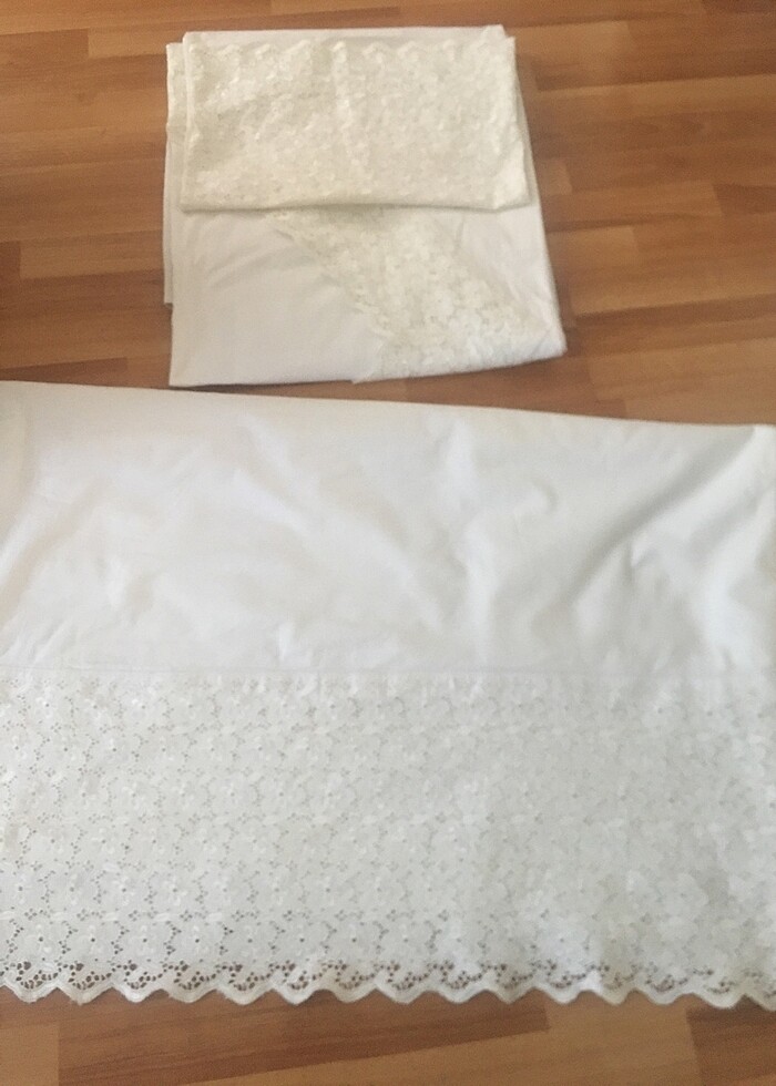 Beyaz çift kişilik nevresim takımı - Görsel 2