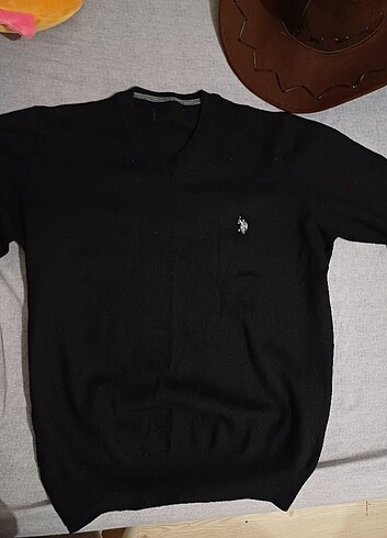 u.s polo assn siyah kazak