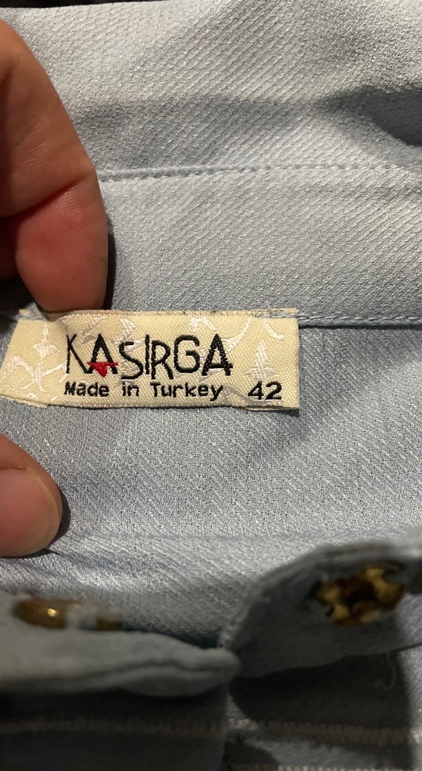 Gri Uzun Kollu Kadın Gömlek - Görsel 3