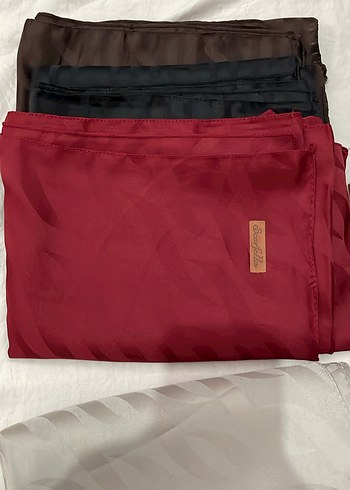 Drapeli Kahverengi Kadın Şal - Görsel 3