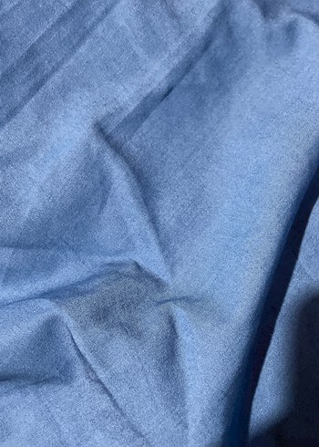 Mavi Pamuk Midi Uzun Etek - Görsel 3