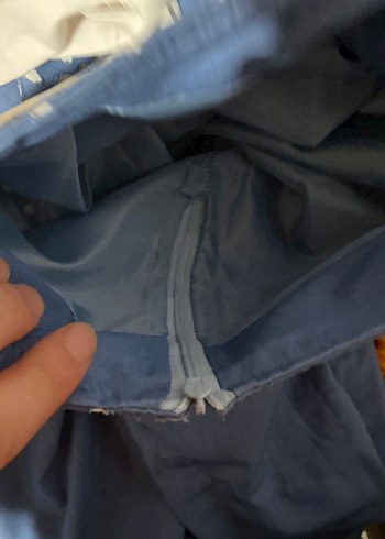 Mavi Pamuk Midi Uzun Etek - Görsel 6