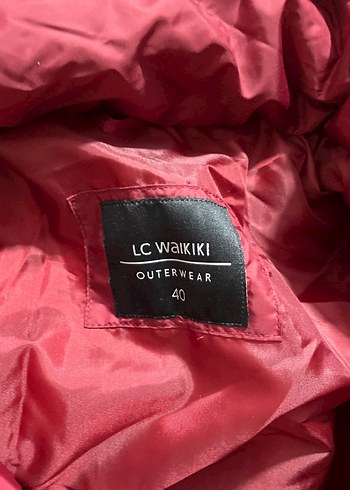 Bordo Fermuarlı Kadın şişme mont - Görsel 5