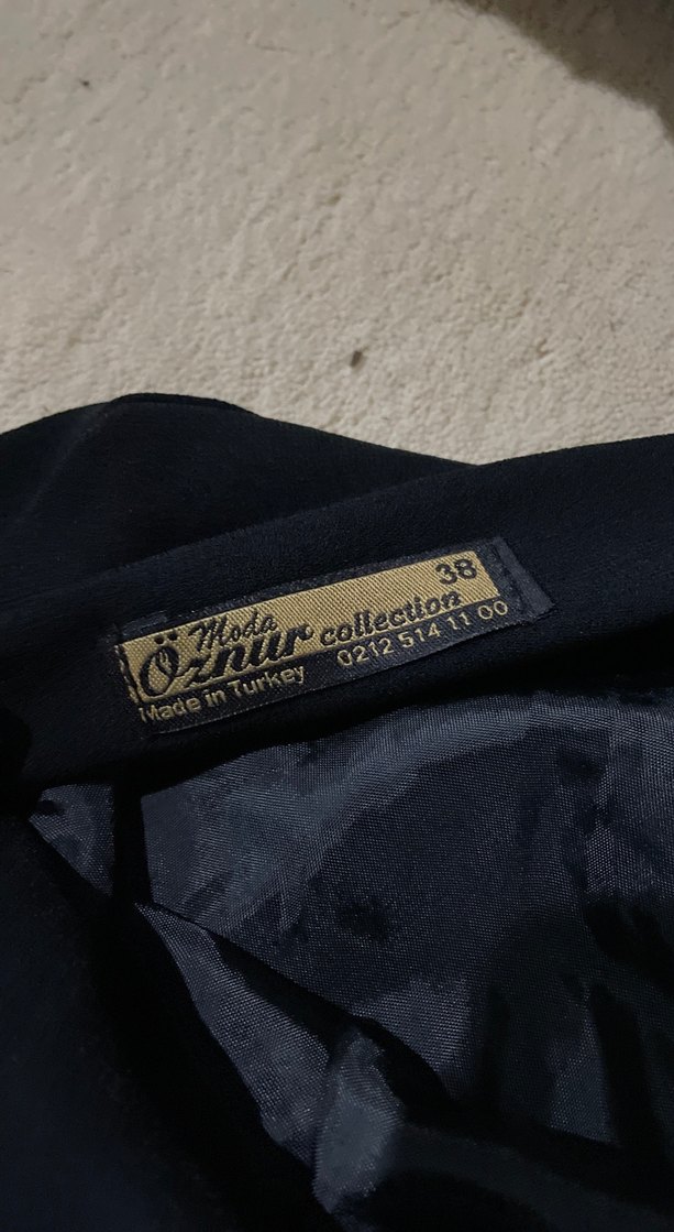 Drapeli Siyah Uzun Kadın Etek - Görsel 2