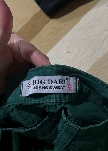 Kadın Yeşil Pamuklu Midi Kumaş Pantolon - Görsel 2