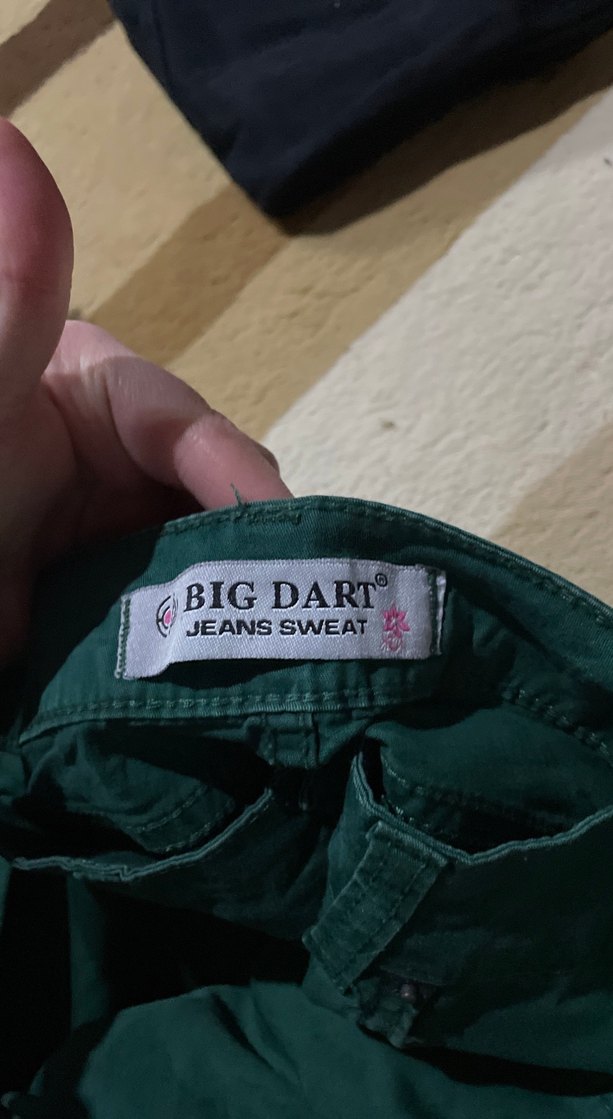 Kadın Yeşil Pamuklu Midi Kumaş Pantolon - Görsel 2