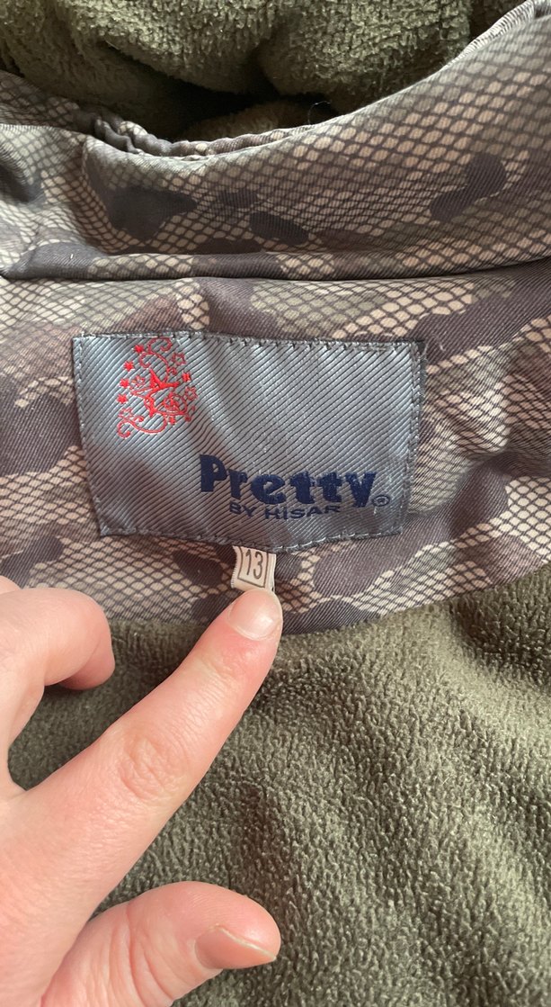 Erkek Çocuk Gri Kamuflaj Desenli Kürklü Kaban - Görsel 2