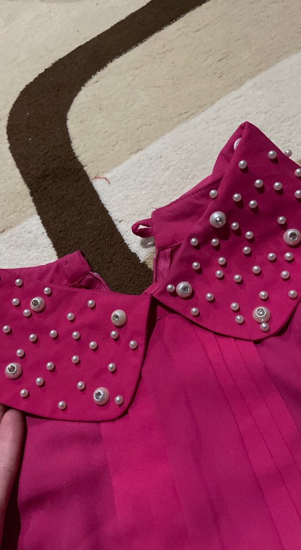 İnci Detaylı Pembe Kadın Gömlek - Görsel 3