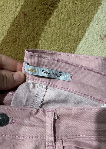 Pembe Düz Kesim Kız Çocuk Pantolon - Görsel 2