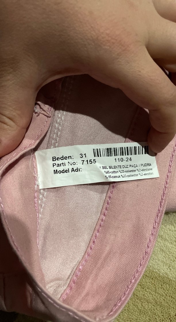 Pembe Düz Kesim Kız Çocuk Pantolon - Görsel 3