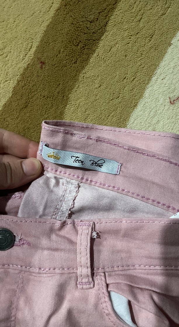 Pembe Düz Kesim Kız Çocuk Pantolon - Görsel 2