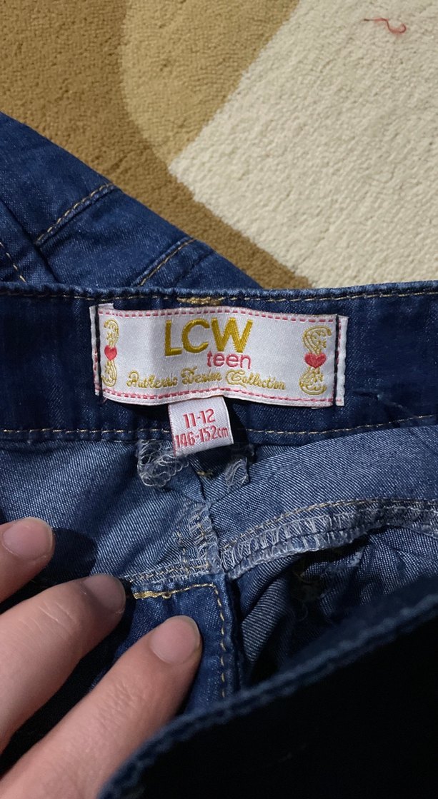 Kemerli Lacivert Kadın Midi Boy Bol Kesim Jean - Görsel 4