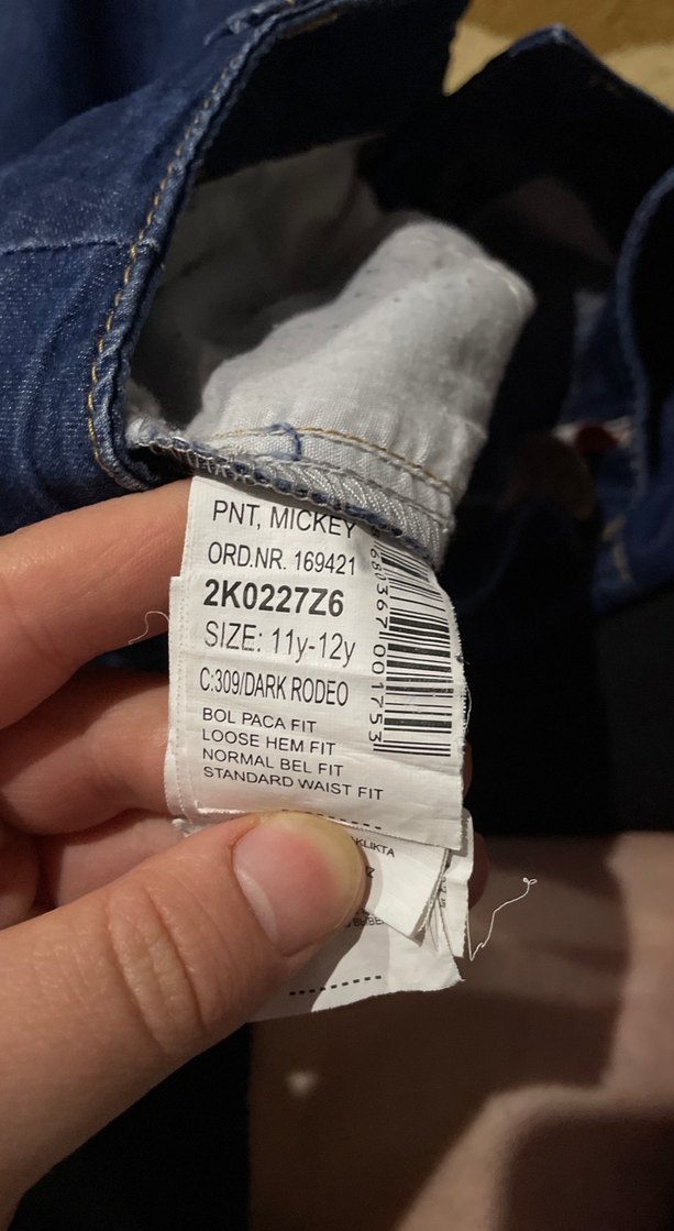 Kemerli Lacivert Kadın Midi Boy Bol Kesim Jean - Görsel 5