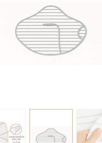 Beyaz Gri Keten Bebek Kundak Örtüsü - Görsel 4