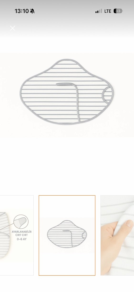 Beyaz Gri Keten Bebek Kundak Örtüsü - Görsel 4