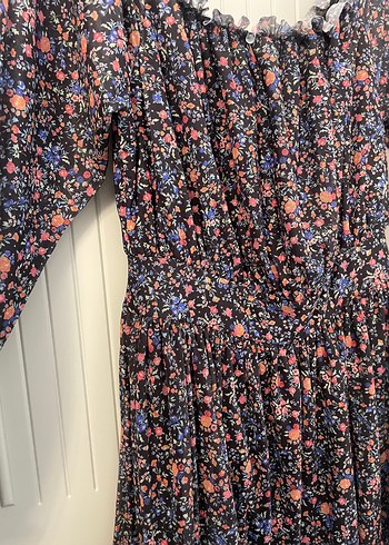 Çiçek Desenli Bohem Midi Elbise - Görsel 3