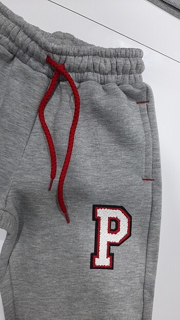 6 Yaş Beden gri Renk Çocuk Kapüşonlu sweatshirt takım