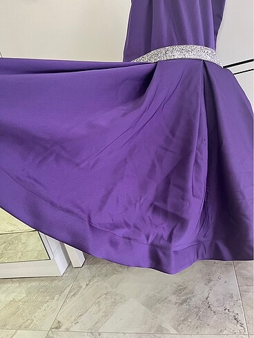 Mor abiye elbise özel dikim - Görsel 4