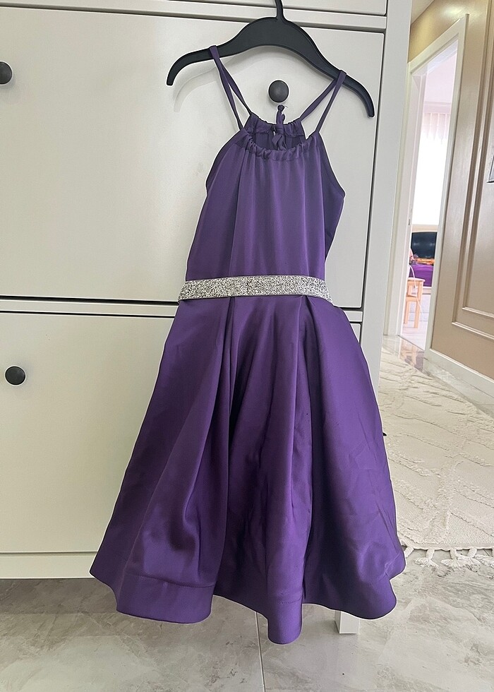 Mor abiye elbise özel dikim - Görsel 2