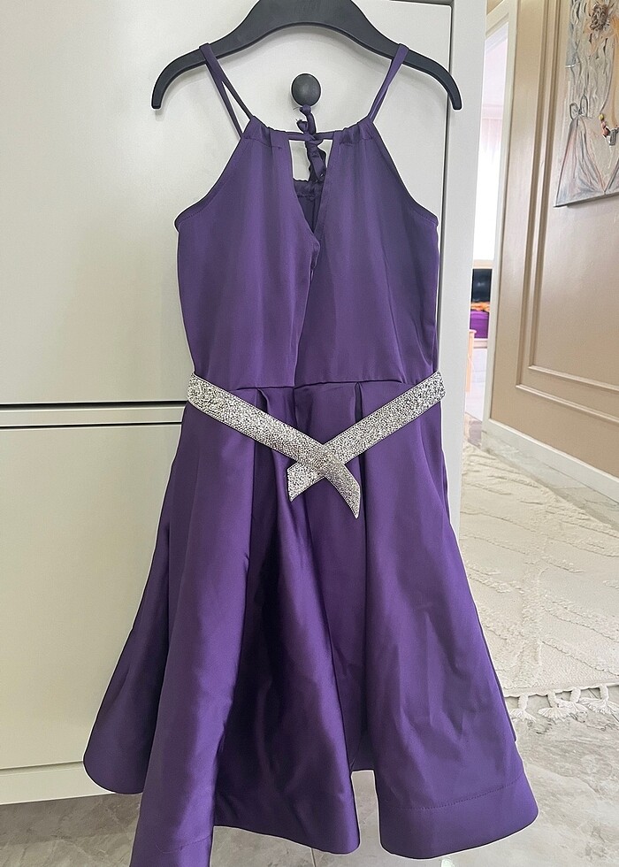 Mor abiye elbise özel dikim - Görsel 5