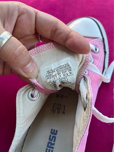37,5 Beden pembe Renk Orjinal converse