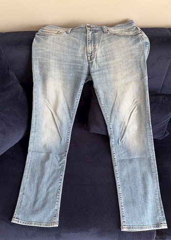 Gri Mavi Erkek Denim Jean